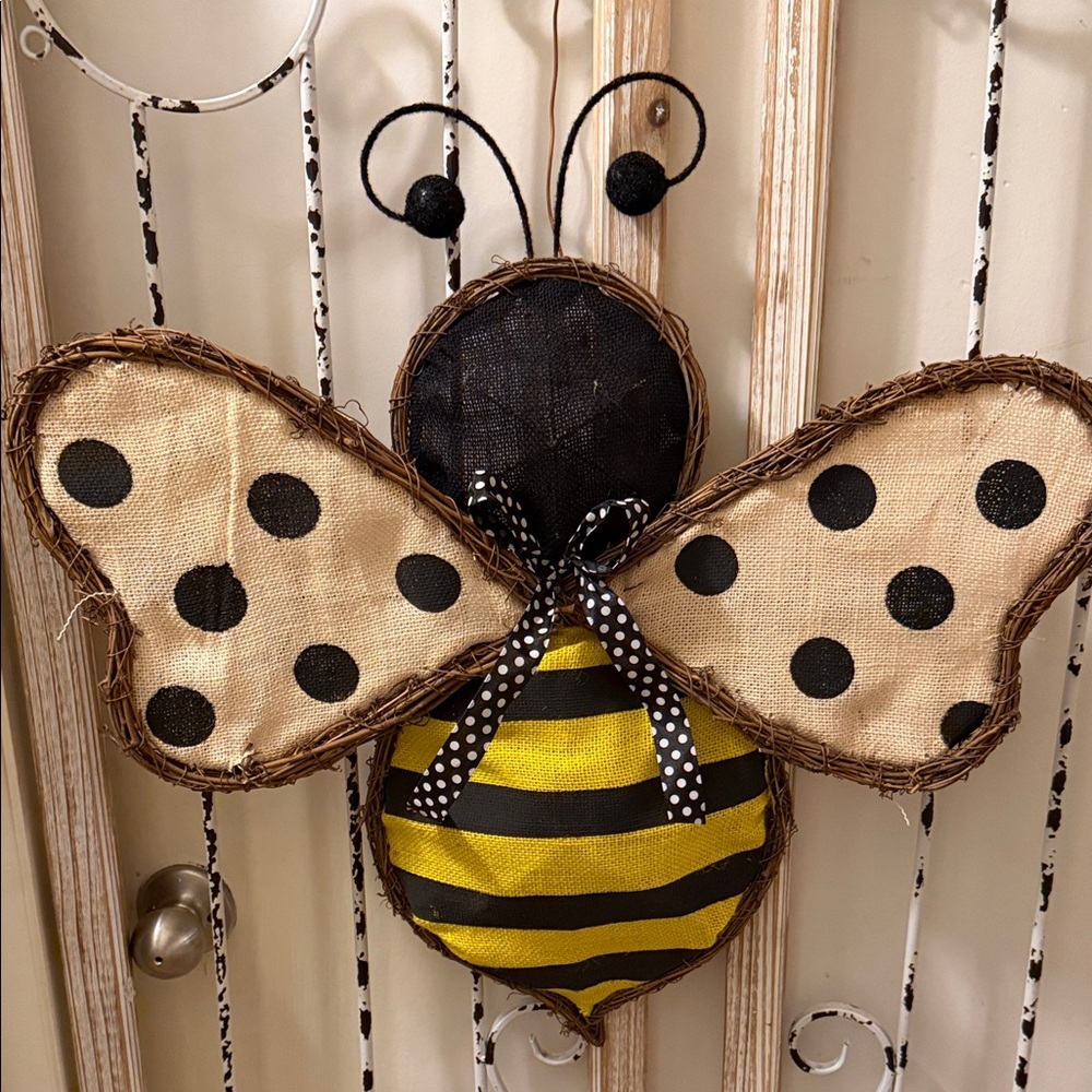 Handcrafted Bee Wall Decor - Yellow and Black